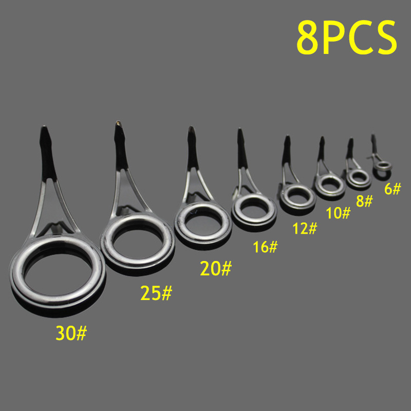 Freshwater Fishing Kit - 8 buah Cincin Pemandu Joran Pancing