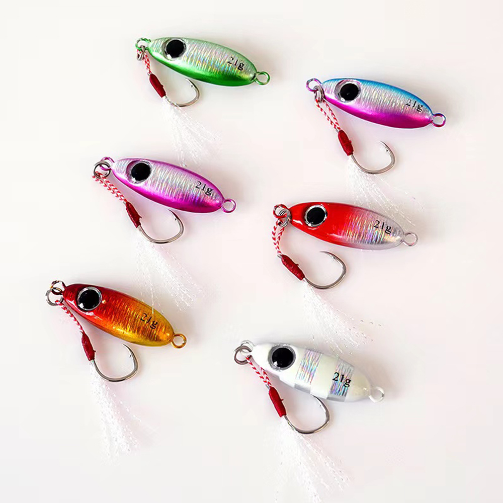 Jig Head Lure - Umpan pancing Jigging logam mikro, 6