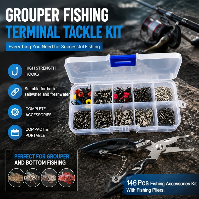 146pcs Perlengkapan Pancing de - Freshwater Fishing Kit ulasan dan harga